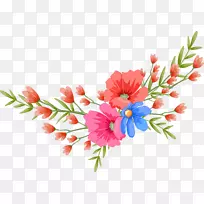 花卉设计剪花剪贴画-美丽的花朵