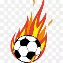 足球联盟冠军联赛自由燃烧男子足球剪贴画