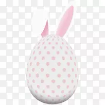 复活节兔子复活节彩蛋-粉红色兔子耳朵