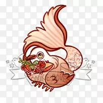 卡通食品剪贴画-乳鸽