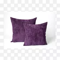 坐垫羽绒被抛枕头紫色创新-传统磨坊
