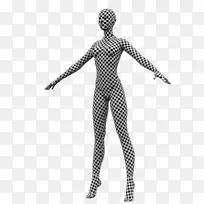 多边形网格三维计算机图形三维建模妇女字符模型