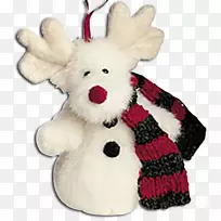 驯鹿圣诞装饰品毛绒动物玩具水貂披肩PNG