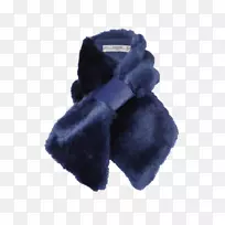 毛皮衣服钴蓝围巾毛皮围巾