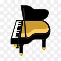 钢琴音乐键盘乐器黑白钢琴物体