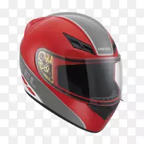 摩托车头盔汽车柴油.红色和灰色的组合