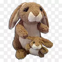 毛绒玩具家庭兔子收藏玩具毛绒