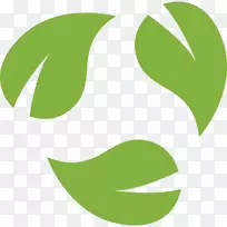 电脑图标回收符号-绿叶盆栽扣PNG