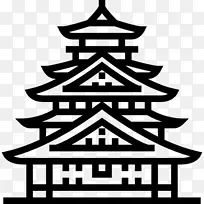 大阪城堡电脑图标剪辑艺术-大阪城堡