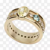 结婚戒指，钻石色，金色，永恒戒指-锆石