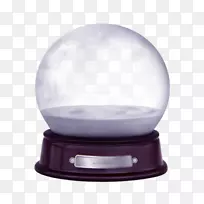 雪球，球体，玻璃透明和半透明-有