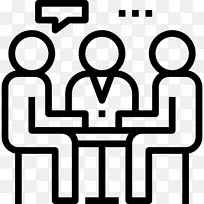 电脑图标讨论小组-商务会议