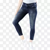 MC牛仔裤有限公司牛仔布细身长裤低腰裤-苗条女人