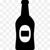 啤酒瓶，葡萄酒，啤酒，酿造谷物和麦芽.彩色玻璃按钮