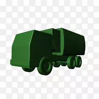 汽车机械绿色垃圾车