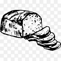 白面包黑麦面包英国松饼布丁夹艺术.面包剪裁