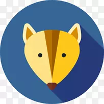 电脑图标野生动物剪辑艺术狐狸。