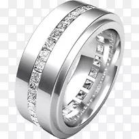 婚戒订婚戒指钻石公主切割钨
