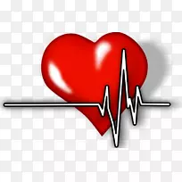 心脏心电图健康疾病医学.压力立体动画
