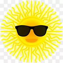 太阳镜电脑图标绘图剪辑艺术-假日阳光