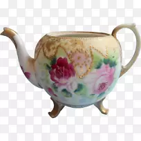 茶托瓷壶茶壶陶器手绘茶壶