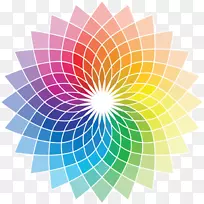 彩色车轮可见光谱彩虹变色