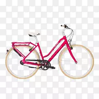 城市自行车马卡龙轮毂齿轮-粉红马卡龙