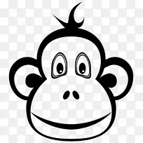 猿猴黑猩猩剪贴画-黑猴子