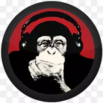 黑猩猩猿类艺术海报版画-酷