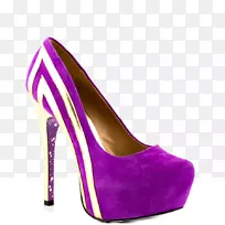 高跟鞋庭院鞋细高跟鞋紫色-紫色优惠券
