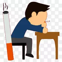 椅子站立桌坐夹艺术吸烟有害健康