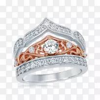 婚戒订婚戒指钻石诞生石戒指光环