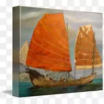 艺术船-中式帆船