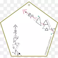 纸几何闪光三角形符号油墨着色材料