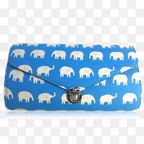 赠送大象硬币钱包婴儿淋浴生日-蓝色大象