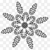 画黑白纸艺术-雪