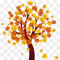 秋季树木剪贴画-秋季旅游