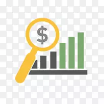 收入管理计算机图标产生管理销售-资金增长