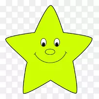 绿叶绿花植物剪贴画-星星闪烁