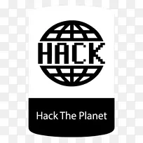 地球上的黑客安全黑客贴纸
