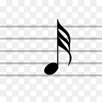 第十六音符第八音符第三十二音符整体音符音乐符号