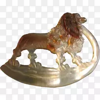 博伊金猎犬骑士国王查尔斯猎犬胸针-精湛的雕刻。