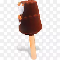 圣代香蕉分割软糖巧克力冰淇淋锥-香草冰淇淋