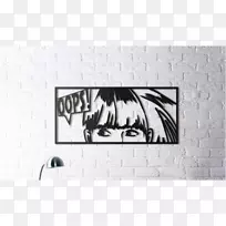 金属墙面房屋.钉子海报