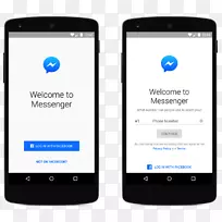 facebook信使登录消息应用程序-呼叫屏幕