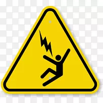 安全电气危险标志电气伤害-三角梦