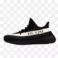 阿迪达斯Yeezy adidas原版鞋运动鞋-黑白条纹