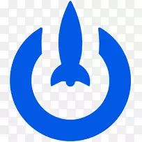 组织封装PostScript循环剪贴画蓝色图标