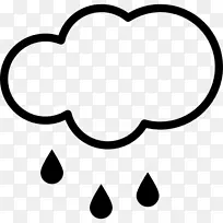雨云天气预报符号-雨天