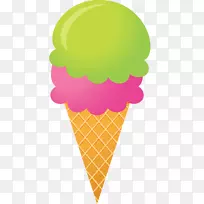 冰淇淋锥冰淇淋圣代冰淇淋轮廓